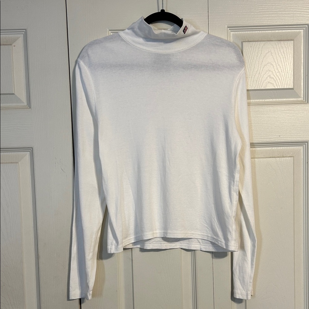 POLO JEANS CO RALPH LAUREN X-Large White Mock Turtleneck Cotton Flag Basic Layer
